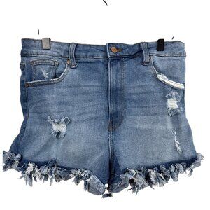 Celebrity Pink Womens Denim Shorts Sz 13 31 Frayed Hem Blue Jean Cut Offs Ripped